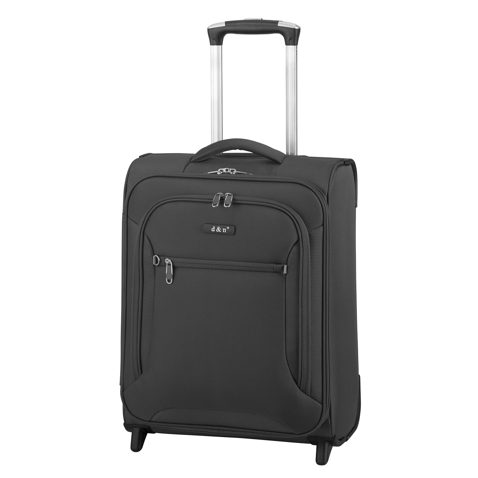 d&n Travel Line 6404 Handgepäck Trolley S, 2 Rollen, 49 cm, 32  L, Schwarz