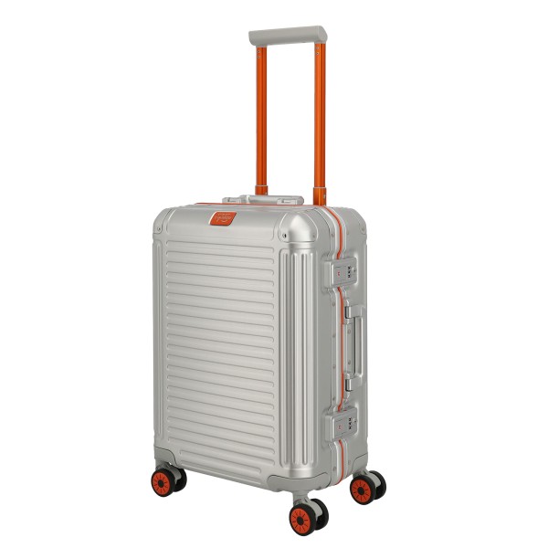 travelite Next 75 Jahre Jubiläums-Edition Kabinentrolley 55 cm 4 Rollen silber-orange