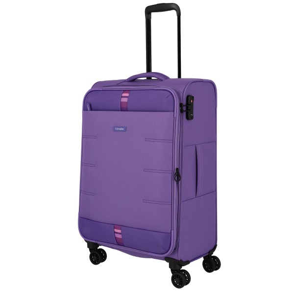 travelite Rügen Trolley 67 cm 4 Rollen erweiterbar lila