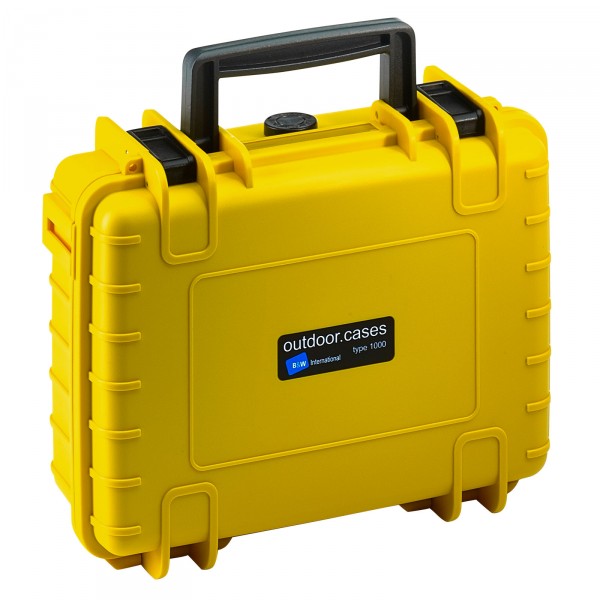 B&W Outdoor Case Typ 1000 gelb - Vorderansicht