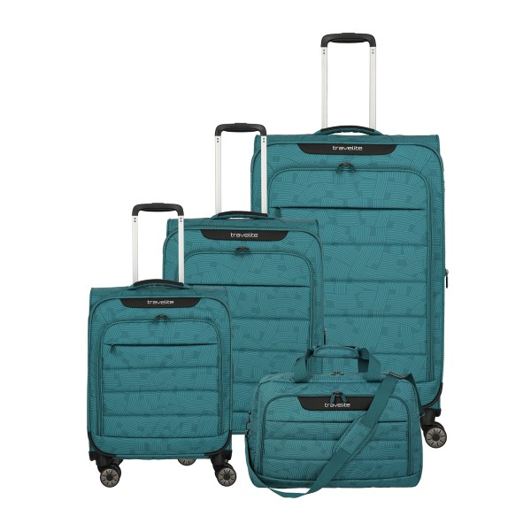 travelite Skaii Print Kofferset S/M/L 4 Rollen mit Weekender