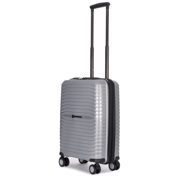 Stratic Bright + Trolley 56 cm 4 Rollen erweiterbar silver