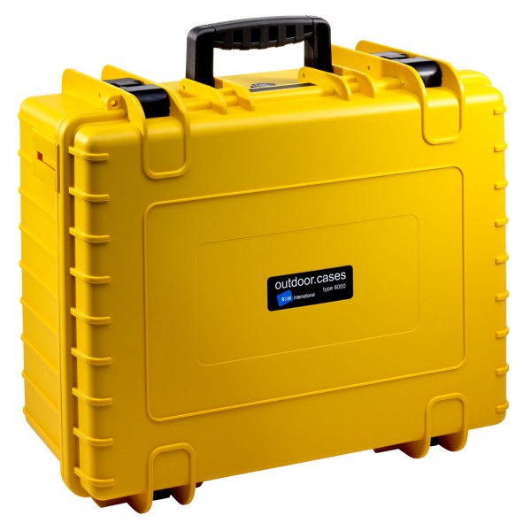 B&W Outdoor Case Typ 6000 gelb - Vorderansicht