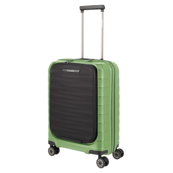 travelite Mooby Trolley mit Vortasche 55 cm 4 Rollen grün