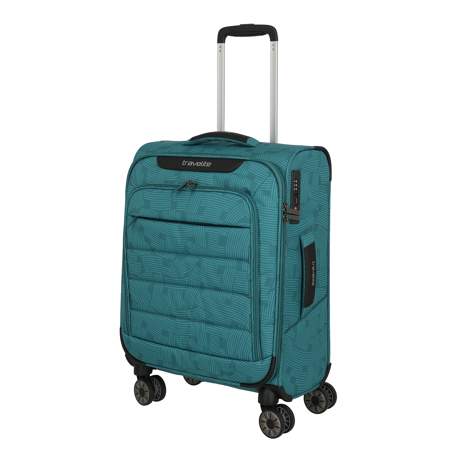 travelite Skaii Trolley S, 4 Rollen, 55 cm, 36  L, Türkis