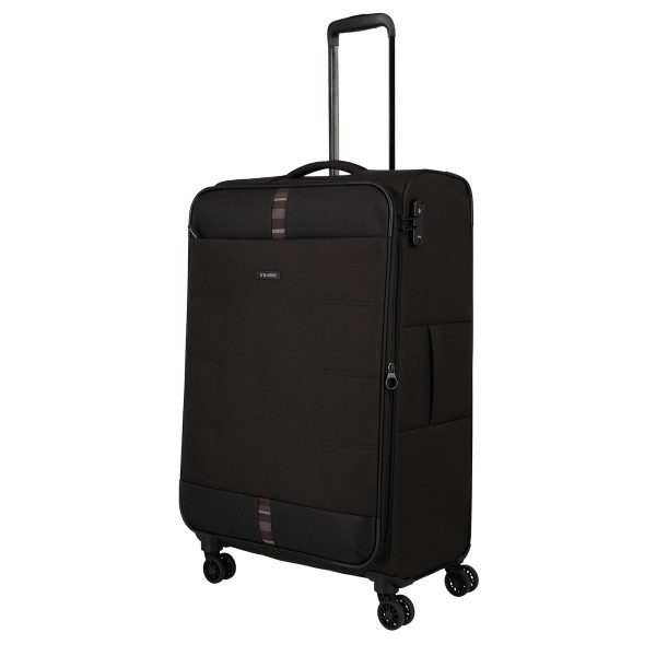 travelite Rügen Trolley 78 cm 4 Rollen erweiterbar schwarz