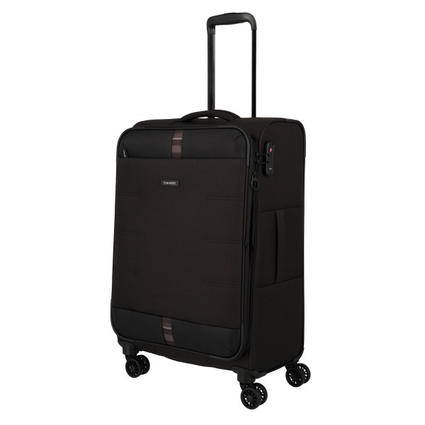 travelite Rügen Trolley 67 cm 4 Rollen erweiterbar schwarz