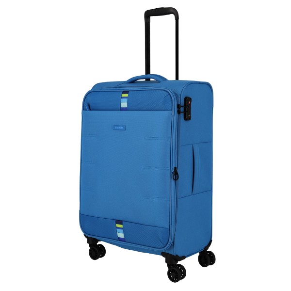 travelite Rügen Trolley 67 cm 4 Rollen erweiterbar blau