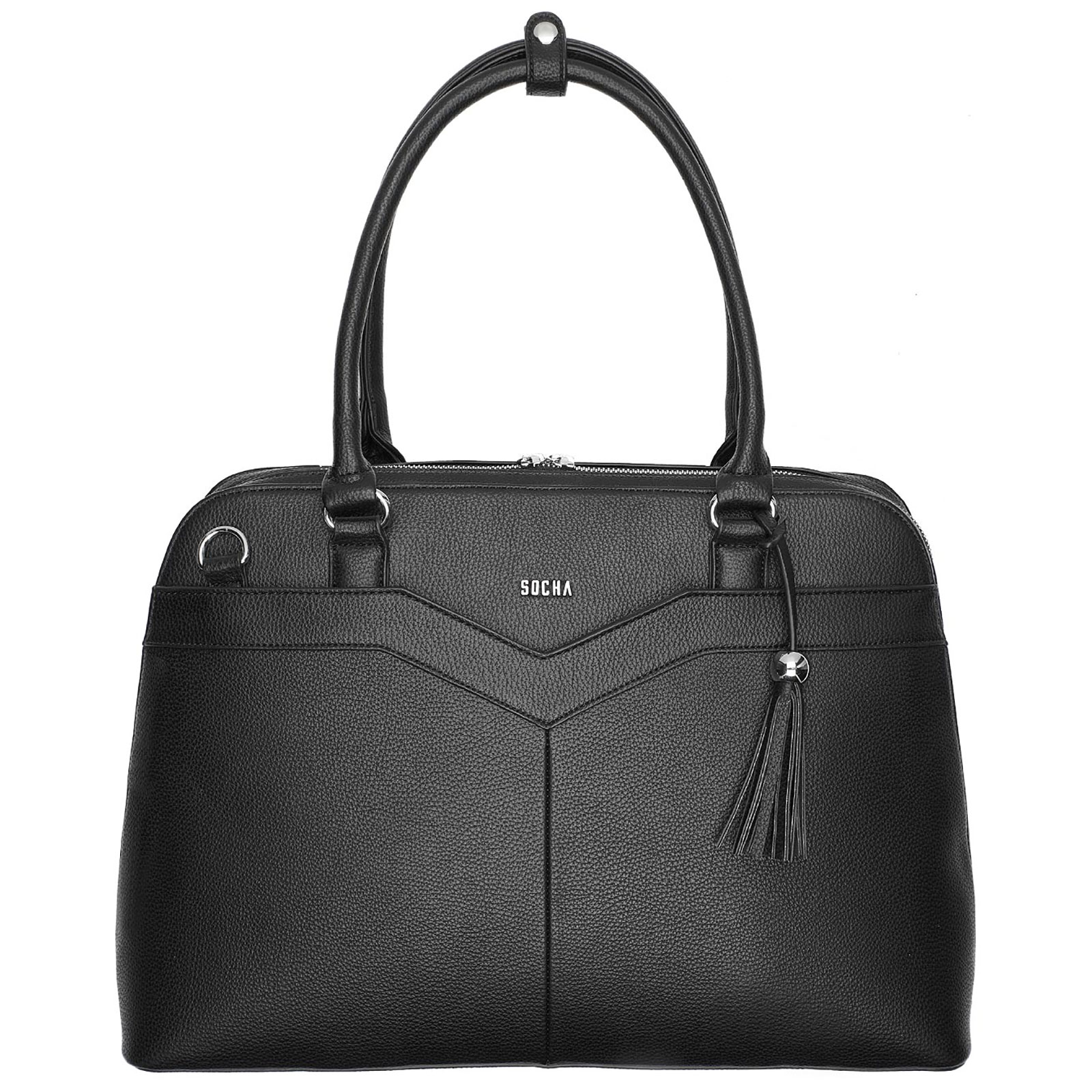 SOCHA Couture V Damen Handtasche 44 cm, Schwarz