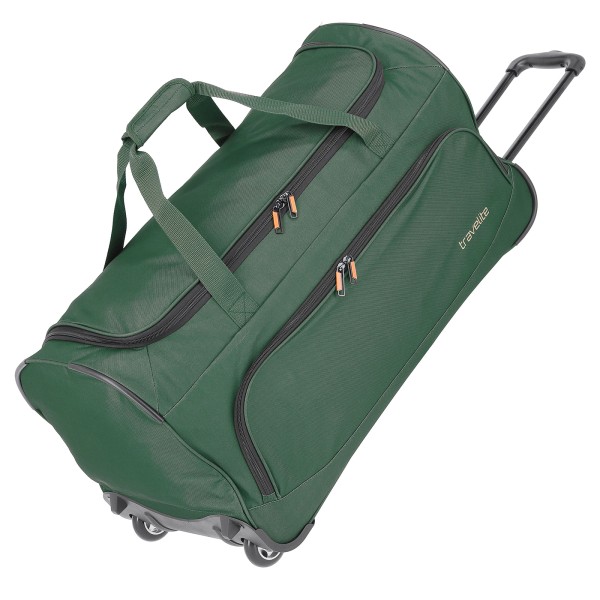 travelite Basics Fresh Trolley Reisetasche 70 cm 2 Rollen dunkelgrün