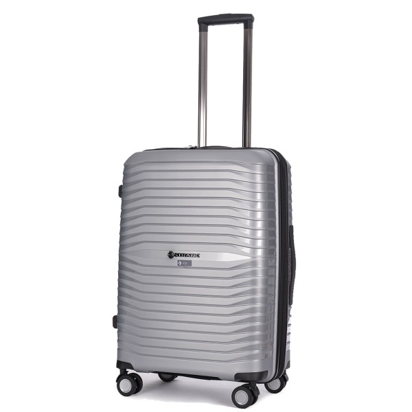 Stratic Bright + Trolley 66 cm 4 Rollen erweiterbar silver