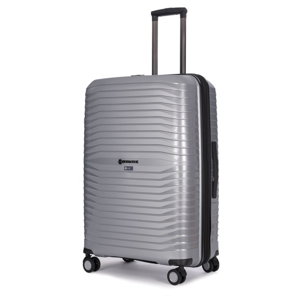 Stratic Bright + Trolley 76 cm 4 Rollen erweiterbar silver