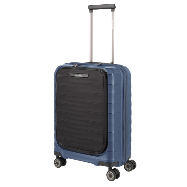 travelite Mooby Trolley mit Vortasche 55 cm 4 Rollen marine