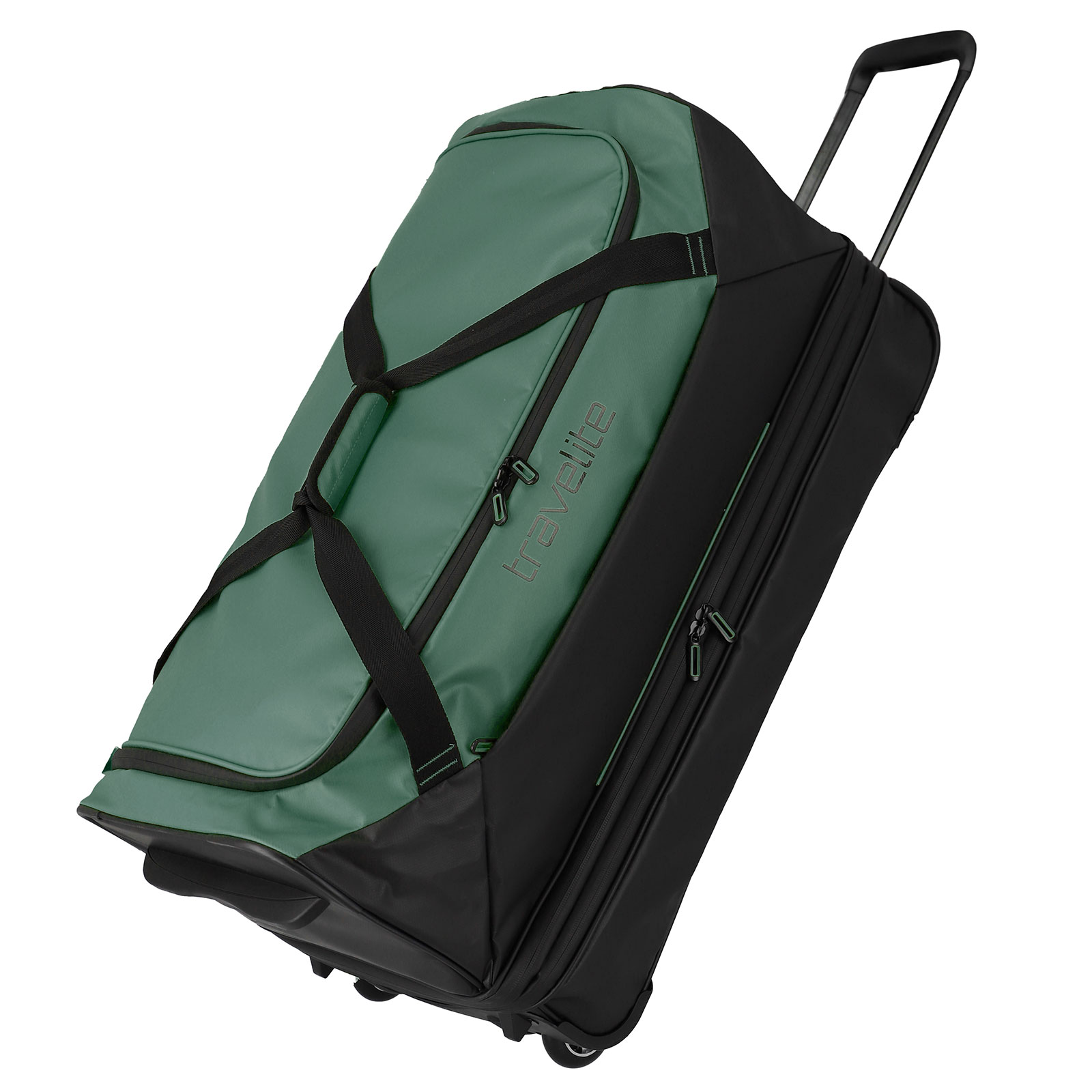 travelite Basics Rollenreisetasche 2 Rollen, 70 cm, 98  L, Grün