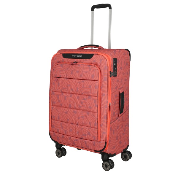 travelite Skaii Trolley 67 cm 4 Rollen erweiterbar coralle 